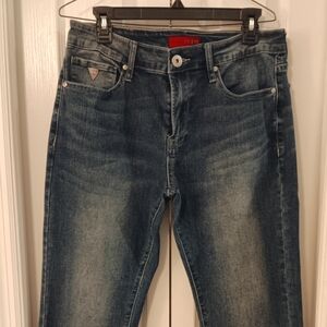 Guess Blue Relaxed Jeans with Vintage Fading